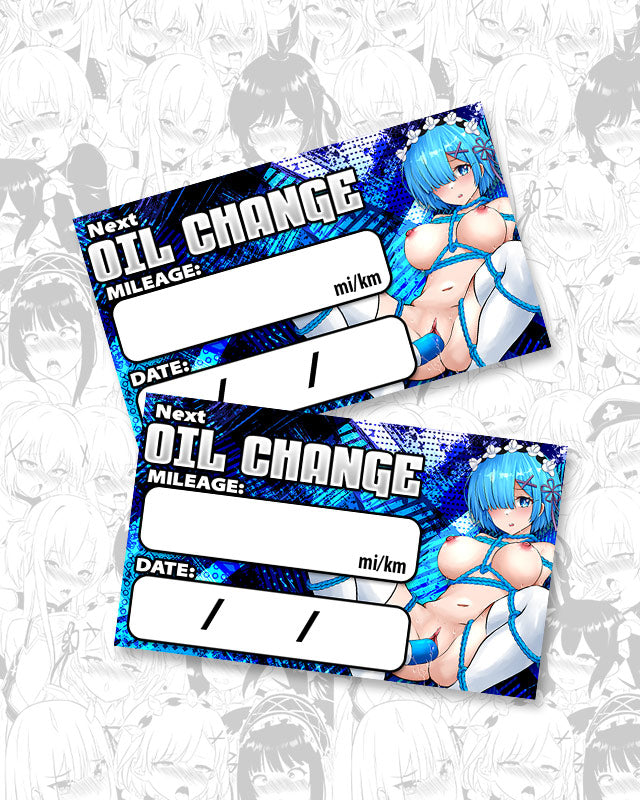 Rem Bondage Oil Change Stickers
