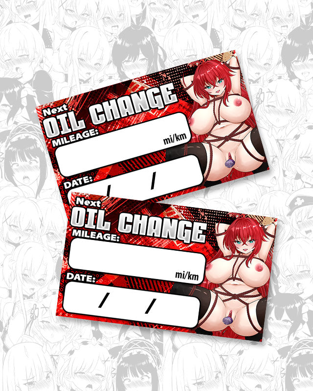 Rias Bondage Oil Change Stickers