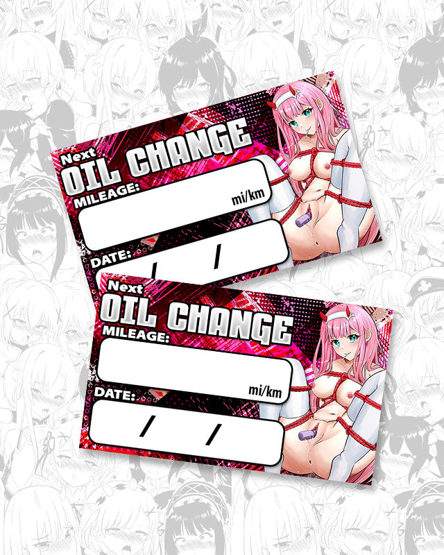 Zero Two Bondage Oil Change Stickers