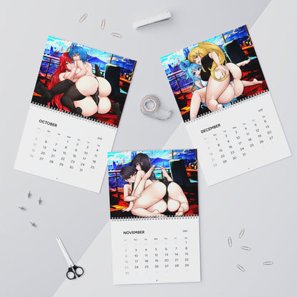 Yuri Waifus 2025 Wall Calendar