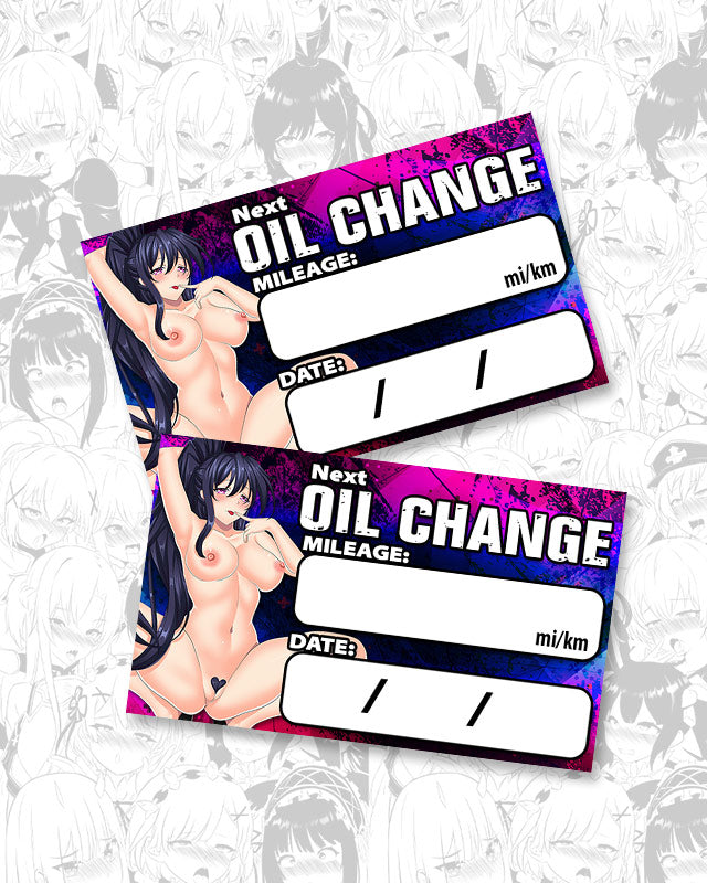 Akeno Crouching Oil Change Stickers