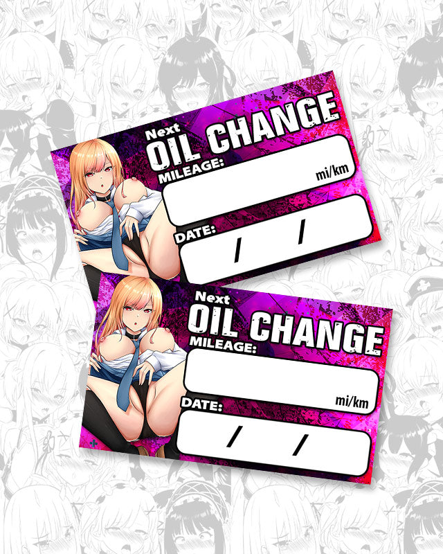 Marin Oil Change Stickers