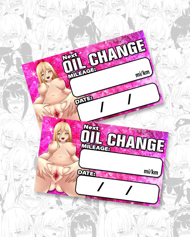 Power Oil Change Stickers