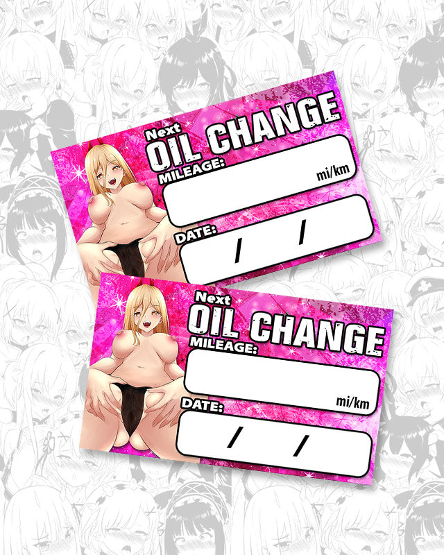 Power Oil Change Stickers