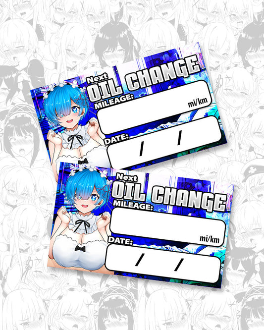 Rem Paizuri Oil Change Stickers