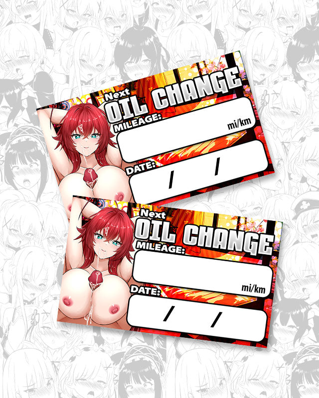 Rias Paizuri Oil Change Stickers