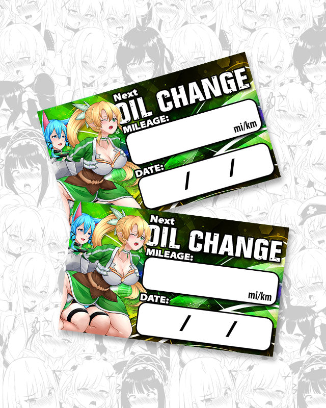 Sinon Leafa Strap-on Oil Change Stickers