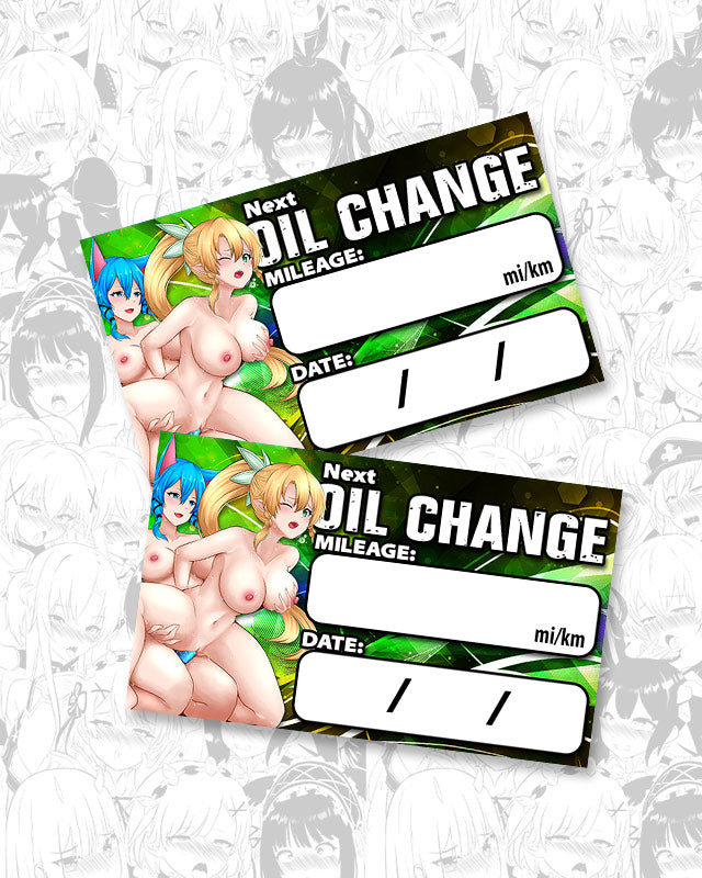 Sinon Leafa Strap-on Oil Change Stickers