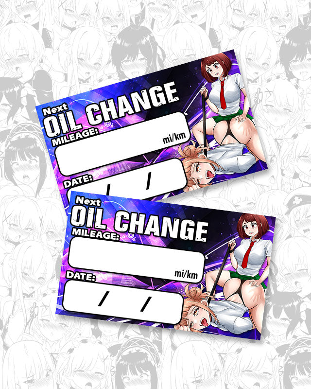 Uraraka Toga Strap-on Oil Change Stickers