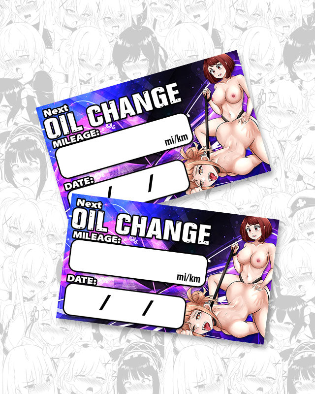 Uraraka Toga Strap-on Oil Change Stickers