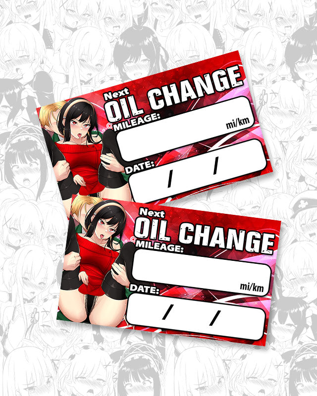 Yor Full Nelson Oil Change Stickers