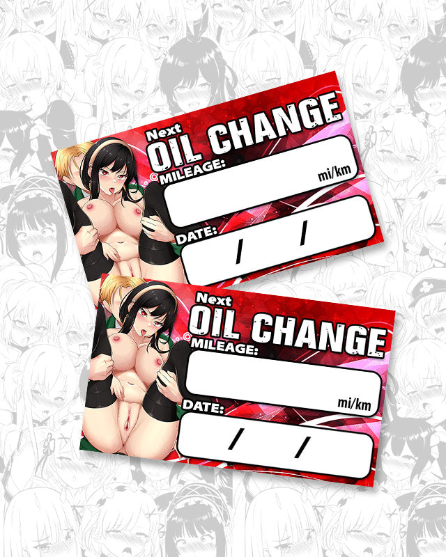 Yor Full Nelson Oil Change Stickers