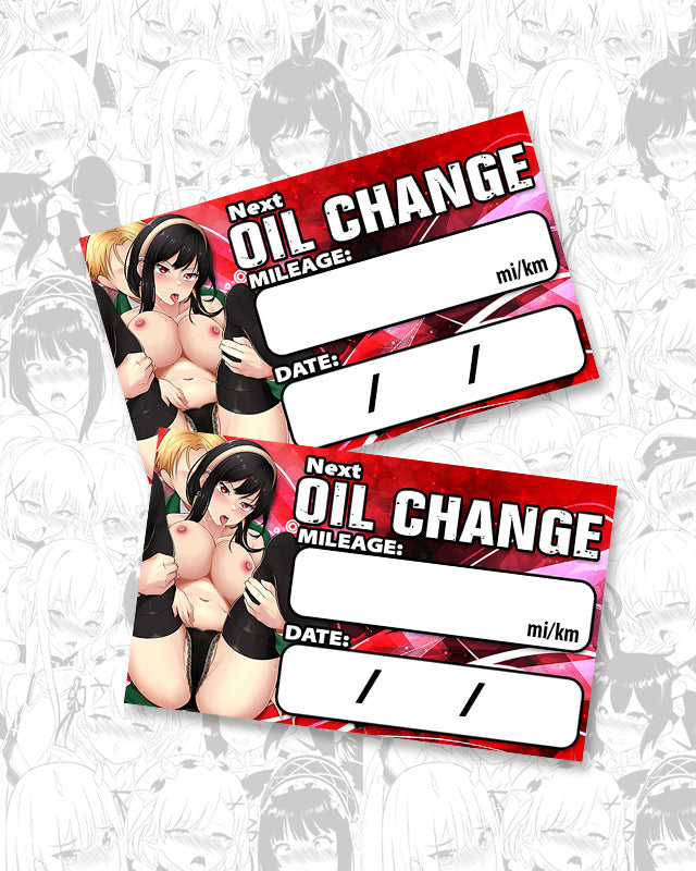 Yor Full Nelson Oil Change Stickers