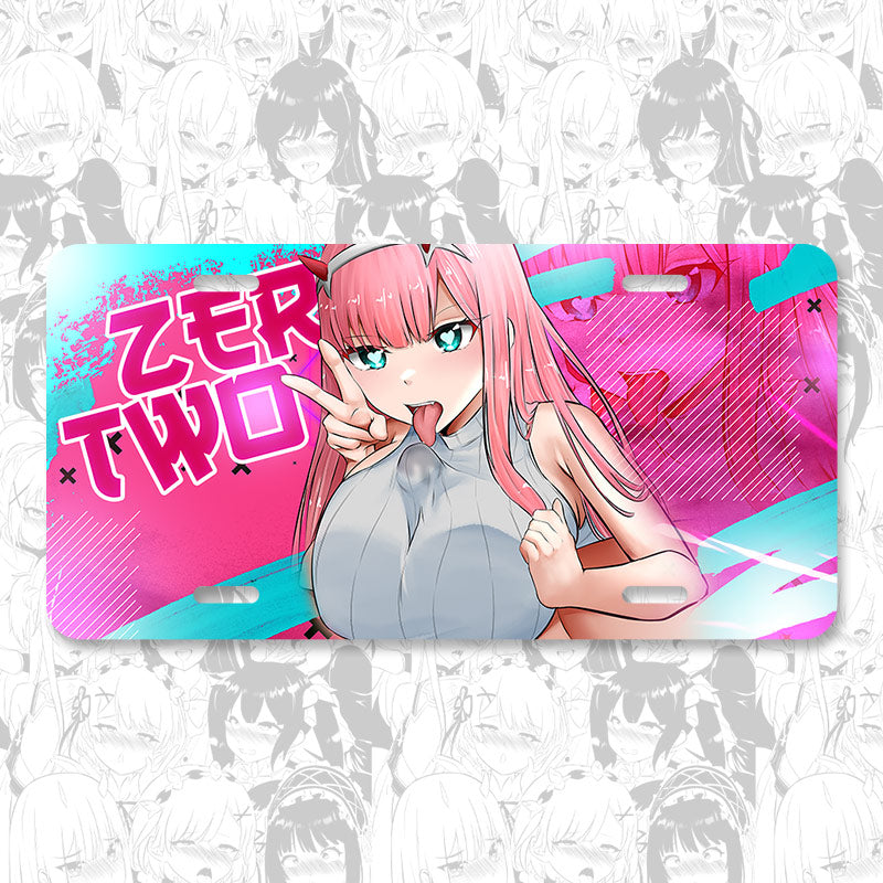 Zero Two Paizuri License Plates