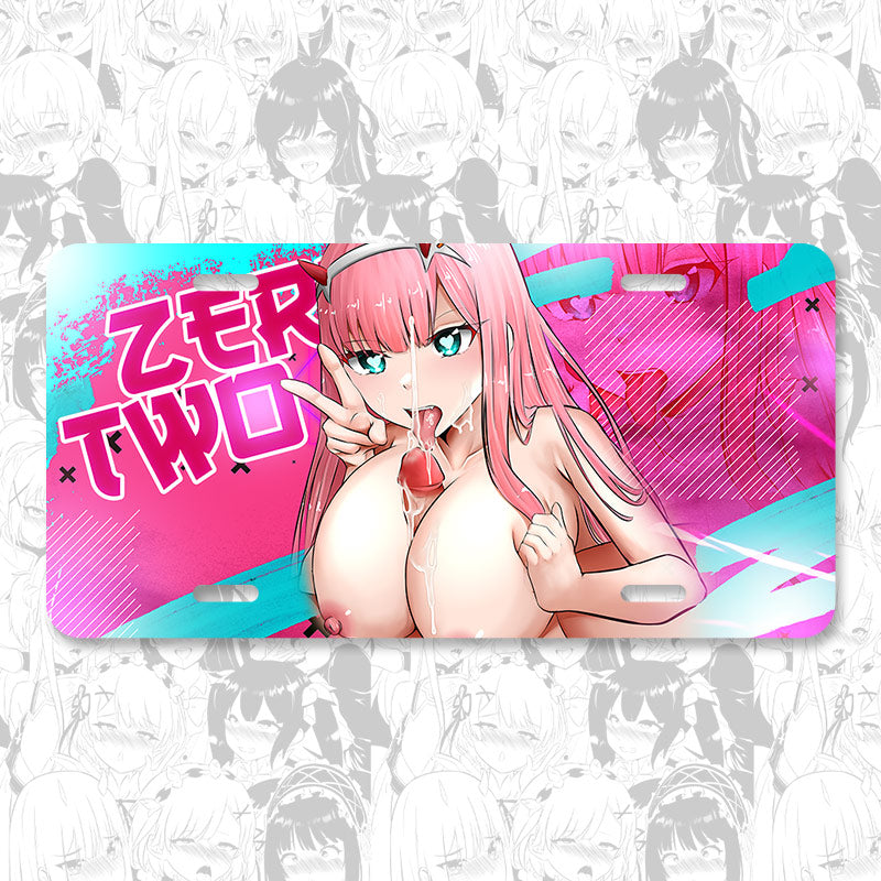 Zero Two Paizuri License Plates