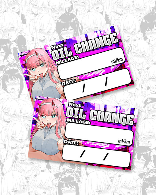 Zero Two Paizuri Oil Change Stickers