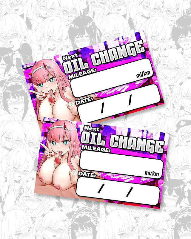 Zero Two Paizuri Oil Change Stickers