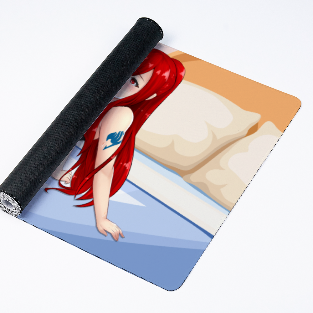 Lucy & Erza Scissoring Desk Mat 16"x35"