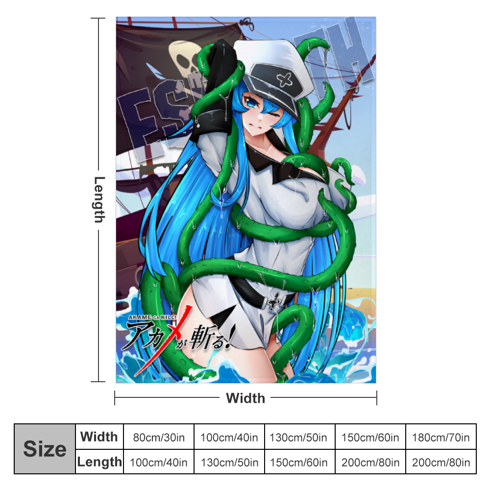 Esdeath Tentacles Flannel Blankets