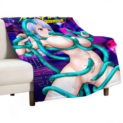 Lucy Tentacles NSFW Flannel Blankets