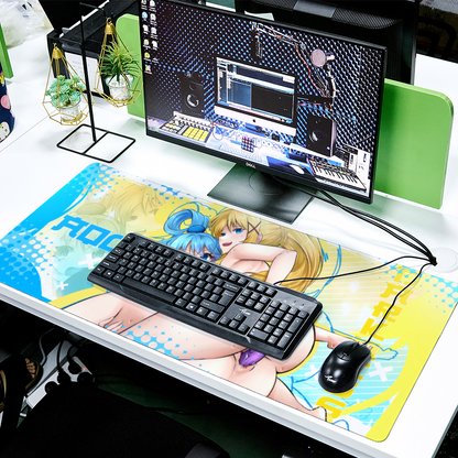 Aqua Darkness Yuri DP Desk Mat 16"x35"