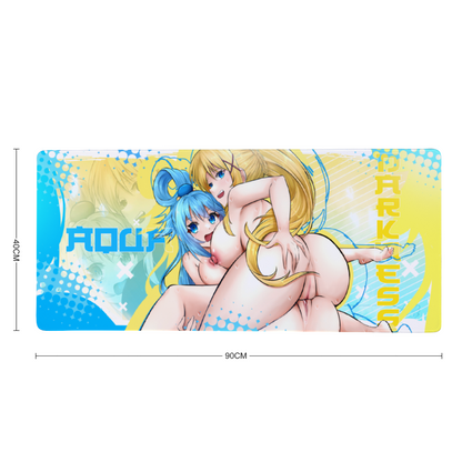 Aqua Darkness Yuri NSFW Desk Mat 16"x35"