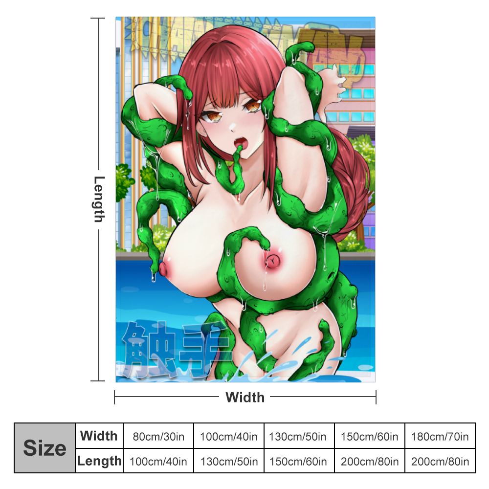 Makima Tentacles NSFW Flannel Blankets