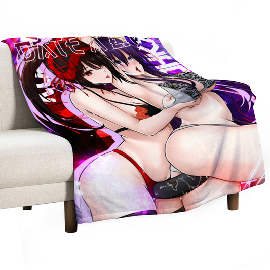 Kurumi Tohka Strap-on Flannel Blankets